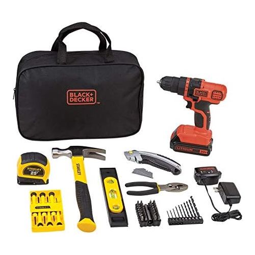  Black+Decker BDPKSBD89C Cordless Drill Home Project Kit