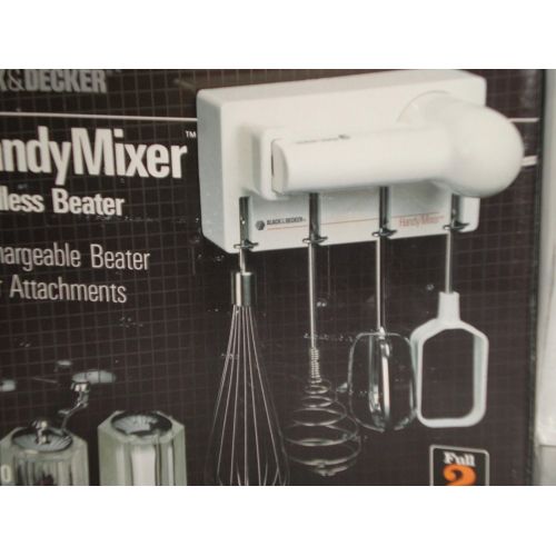  BLACK+DECKER Handy Cordless Beater Mixer Set, 9210 Counter or Wall Mount, 4 Attachments