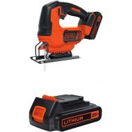 BLACK+DECKER LBXR20 20-Volt MAX Extended Run Time Lithium-Ion Cordless To with BLACK+DECKER BDCJS20C 20V MAX JigSaw with Battery and Charger