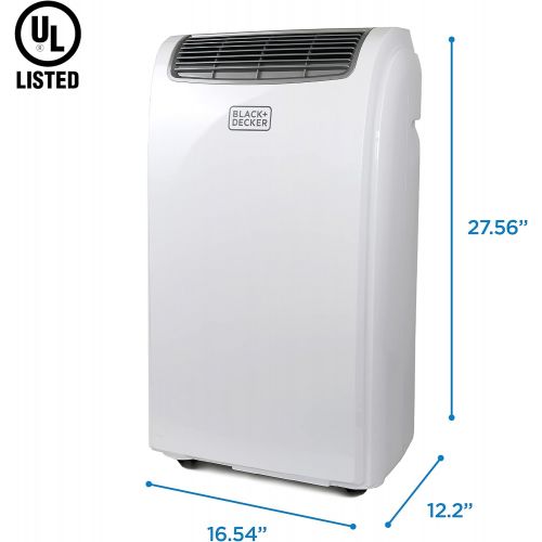  BLACK+DECKER 8,500 BTU Portable Air Conditioner with Remote Control, White