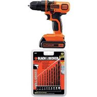 BLACK+DECKER LBXR20 20-Volt MAX Extended Run Time Lithium-Ion Cordless To with BLACK+DECKER LDX120C 20V MAX Lithium Ion Drill / Driver