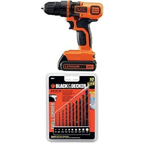  BLACK+DECKER LBXR20 20-Volt MAX Extended Run Time Lithium-Ion Cordless To with BLACK+DECKER LDX120C 20V MAX Lithium Ion Drill / Driver