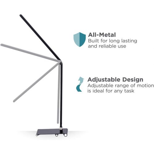  BLACK+DECKER VLED1822BLK-BD Metal Dimmable LED Desk Lamp with Adjustable Color Temperature