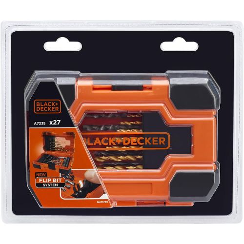  Black + Decker A7235-XJ, Screwdriving/Hex Drill Bits, 27pcs, Orange