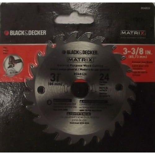  BLACK+DECKER Black and Decker BDA8324 Matrix 3-3/8 x 24 Carbide Teeth Saw Blade
