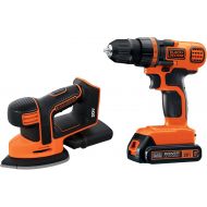 BLACK+DECKER 20V MAX* POWERCONNECT Cordless Drill/Driver + MOUSE Detail Sander Combo Kit (BD2KITCDDS)