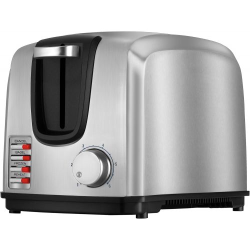  BLACK+DECKER 2-Slice Toaster, Modern, Stainless Steel, T2707S, Silver