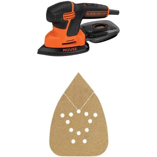  BLACK+DECKER BDEMS600 Mouse Detail Sander with BDAMX Mouse Assorted Sandpaper, 12-Pack