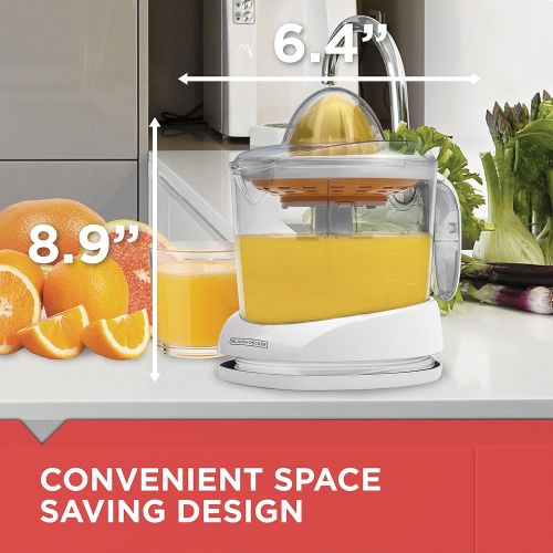  BLACK+DECKER 32oz Citrus Juicer, White, CJ625