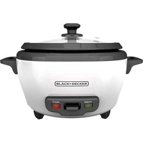  BLACK+DECKER Rice Cooker, 6-cup, White