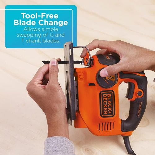  BLACK+DECKER Jig Saw, Smart Select, 5.0-Amp (BDEJS600C)