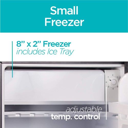 BLACK+DECKER BCRK25B Compact Refrigerator Energy Star Single Door Mini Fridge with Freezer, 2.5 Cubic Feet, Black