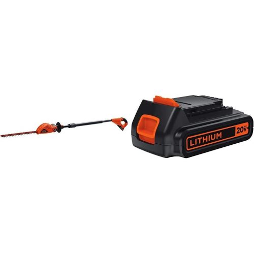  BLACK+DECKER 20V MAX Cordless Pole Hedge Trimmer, 18-Inch (LPHT120) & 20V MAX Lithium Battery (LBXR20)