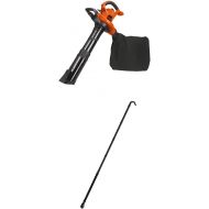 BLACK+DECKER 3-in-1 Electric Leaf Blower/Mulcher Kit with Quick Connect Gutter Cleaner Attachment (BV6000 & BZOBL50)