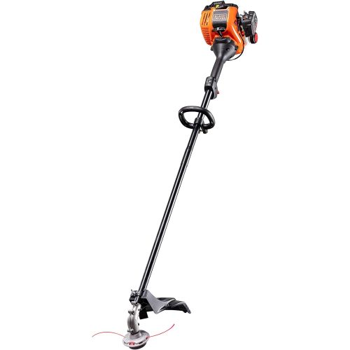  BLACK+DECKER BDXGTAM214102 25cc 2-Cycle 14-Inch Straight Shaft Gas Powered String Trimmer ? Light-weight Weed Wacker for Lawn Care, Black and Orange