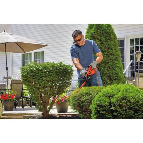  BLACK+DECKER BEHT150 Hedge Trimmer & String Trimmer with Auto Feed, Electric, 6.5-Amp, 14-Inch (BESTA510)