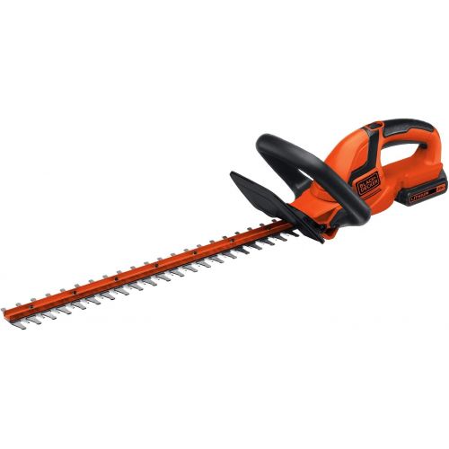  BLACK+DECKER 20V MAX Cordless Hedge Trimmer, 22-Inch (LHT2220),Orange & LCC222 20V MAX Lithium String Trimmer/Edger, Sweeper Plus, 10