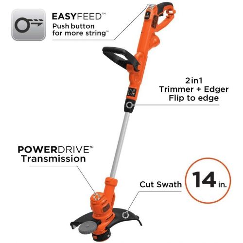  BLACK+DECKER String Trimmer, Electric, 14-inch (BESTE620)