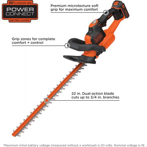  BLACK+DECKER 20V MAX* String Trimmer, Powercut, 22-Inch, (LHT321)