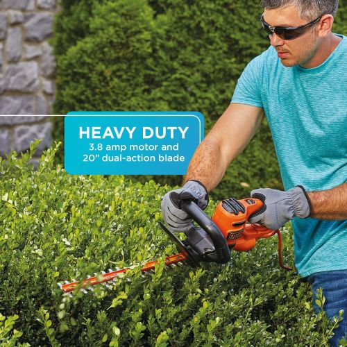  BLACK+DECKER Hedge Trimmer with Saw, 20-Inch, Corded (BEHTS300)