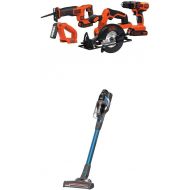 BLACK+DECKER 20V MAX Cordless Drill Combo Kit with POWERSERIES Extreme Cordless Stick Vacuum, Blue (BD4KITCDCRL & BSV2020G)