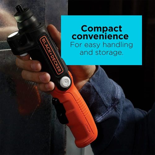  BLACK+DECKER 4V MAX Cordless Screwdriver with LED Light (BDCSFL20C)