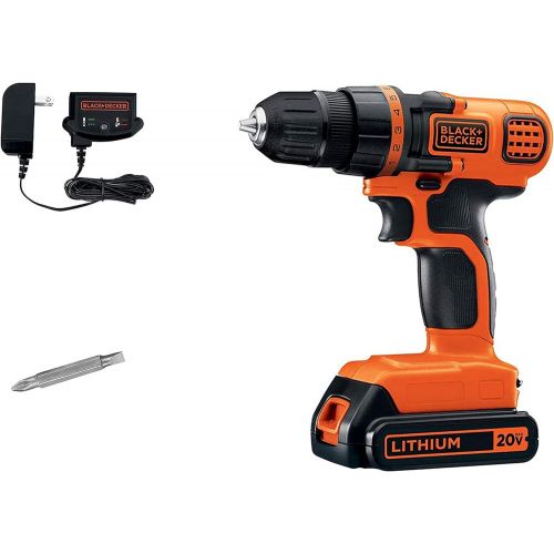  BLACK+DECKER 20V MAX Cordless Drill / Driver, 3/8-Inch (LDX120C)