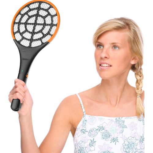  Black + Decker 2 Pack Electric Fly Swatter Large Handheld Indoor & Outdoor Mosquito & Bug Zapper Battery-Powered Mesh Grid & Heavy-Duty