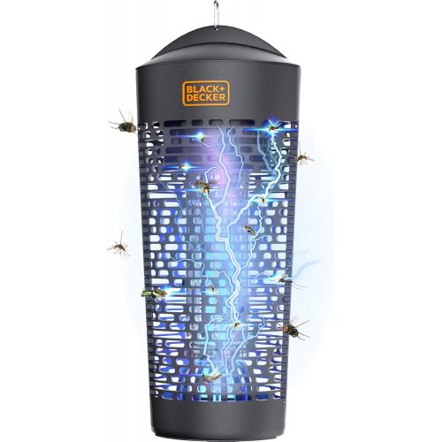  BLACK+DECKER Bug Zapper- Mosquito Repellent & Fly Traps for Indoors- Mosquito Zapper & Killer- Gnat Trap Bug Catcher for Insects Outdoor Half Acre Coverage for Home Backyard, Patio