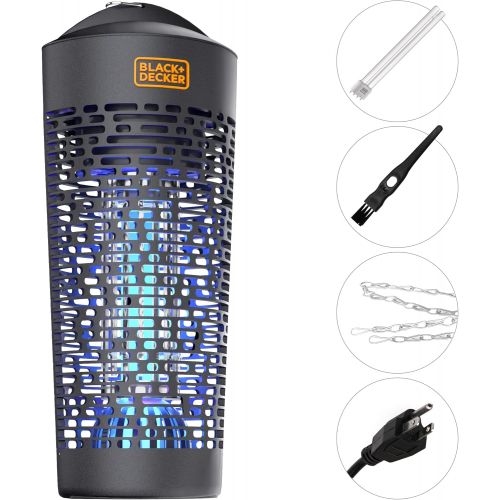  BLACK+DECKER Bug Zapper- Mosquito Repellent & Fly Traps for Indoors- Mosquito Zapper & Killer- Gnat Trap Bug Catcher for Insects Outdoor Half Acre Coverage for Home Backyard, Patio