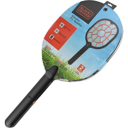  Black + Decker Electric Fly Swatter & Fly Zapper- Bug Zapper Racket Indoor & Outdoor- Handheld, Heavy- Duty Mosquito Swatter, Battery- Powered, Non- Toxic Safe for Humans & Pets Fl