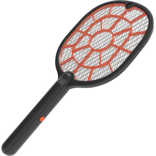  Black + Decker Electric Fly Swatter & Fly Zapper- Bug Zapper Racket Indoor & Outdoor- Handheld, Heavy- Duty Mosquito Swatter, Battery- Powered, Non- Toxic Safe for Humans & Pets Fl