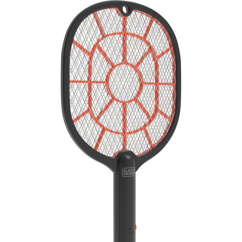  Black + Decker Electric Fly Swatter & Fly Zapper- Bug Zapper Racket Indoor & Outdoor- Handheld, Heavy- Duty Mosquito Swatter, Battery- Powered, Non- Toxic Safe for Humans & Pets Fl