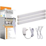 BLACK+DECKER LEDUC9-3WK LED Under Cabinet Kit with Motion Sensor, Dimmable Kitchen Accent Lighting, Tool-Free Install, Warm White 2700k, 9 Length, 3-Bars