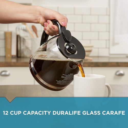  BLACK+DECKER 12-Cup Replacement Carafe with Duralife Construction, Glass,