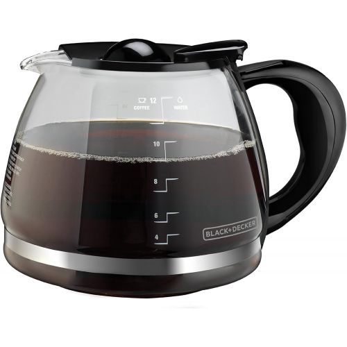  BLACK+DECKER 12-Cup Replacement Carafe with Duralife Construction, Glass,