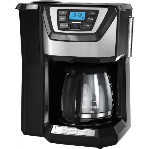  BLACK+DECKER 12-Cup Mill and Brew Coffeemaker, Black, CM5000B