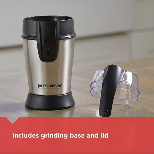 Black+Decker Bean Coffee Grinder, Other-Size, White,Stainless