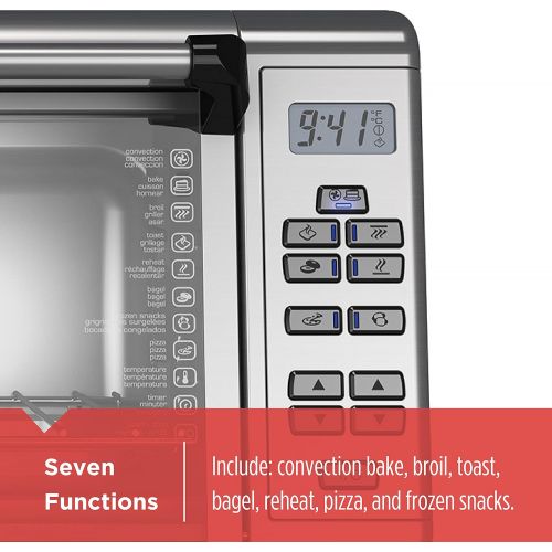  Black+Decker TO3290XSBD Toaster Oven, 8-Slice, Stainless Steel: Kitchen & Dining