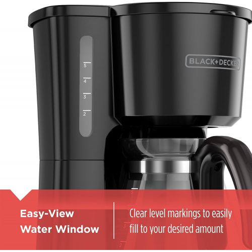  [아마존베스트]BLACK+DECKER 5-Cup Coffeemaker, Black, CM0700BZ