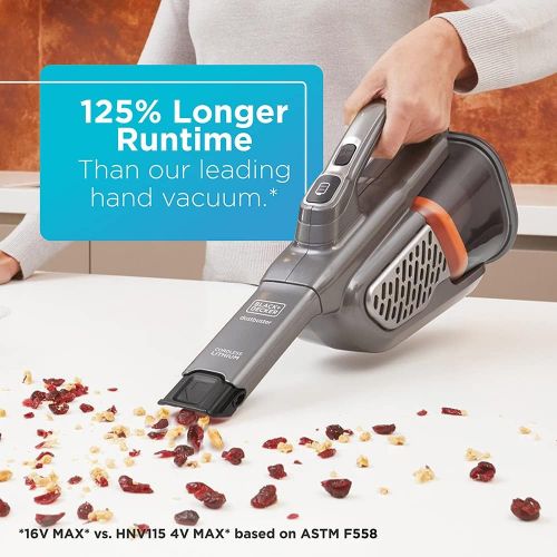  [아마존베스트]BLACK+DECKER Dusbuster Handheld Vacuum, Cordless, Gray (HHVK415B01)