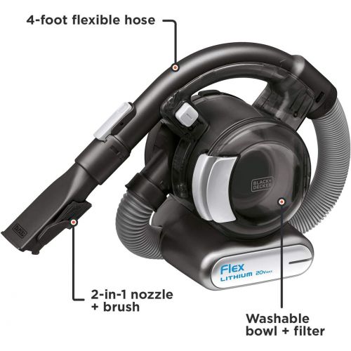  [아마존베스트]BLACK+DECKER 20V MAX Flex Cordless Stick Vacuum with Floor Head and Pet Hair Brush (BDH2020FLFH)