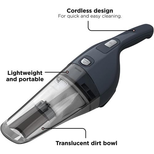  [아마존베스트]BLACK+DECKER Handheld Vacuum 2Ah, Tech Gray (HNV220BCZ01FF)