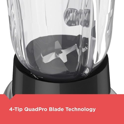  [아마존베스트]BLACK+DECKER PowerCrush Multi-Function Blender with 6-Cup Glass Jar, 4 Speed Settings, Silver