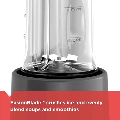  [아마존베스트]BLACK+DECKER FusionBlade Personal Blender with Two 20oz Personal Blending Jars, Gray, PB1002G