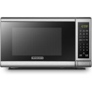 [아마존베스트]BLACK+DECKER EM720CB7 Digital Microwave Oven with Turntable Push-Button Door,Child Safety Lock,700W, Stainless Steel, 0.7 Cu.ft