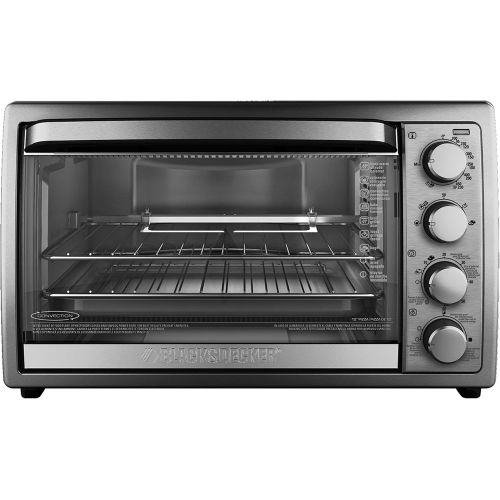  [아마존베스트]Black+Decker WCR-076 Rotisserie Toaster Oven, 9X13, Stainless Steel