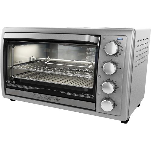  [아마존베스트]Black+Decker WCR-076 Rotisserie Toaster Oven, 9X13, Stainless Steel