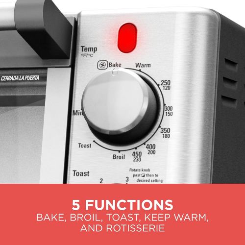  [아마존베스트]Black+Decker WCR-076 Rotisserie Toaster Oven, 9X13, Stainless Steel