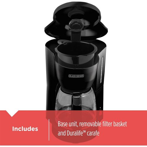  BLACK+DECKER 5-Cup Coffeemaker, Black, DCM600B